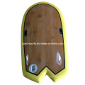 Tablero de mano tabla de surf con superficie de chapa de bambú pulido